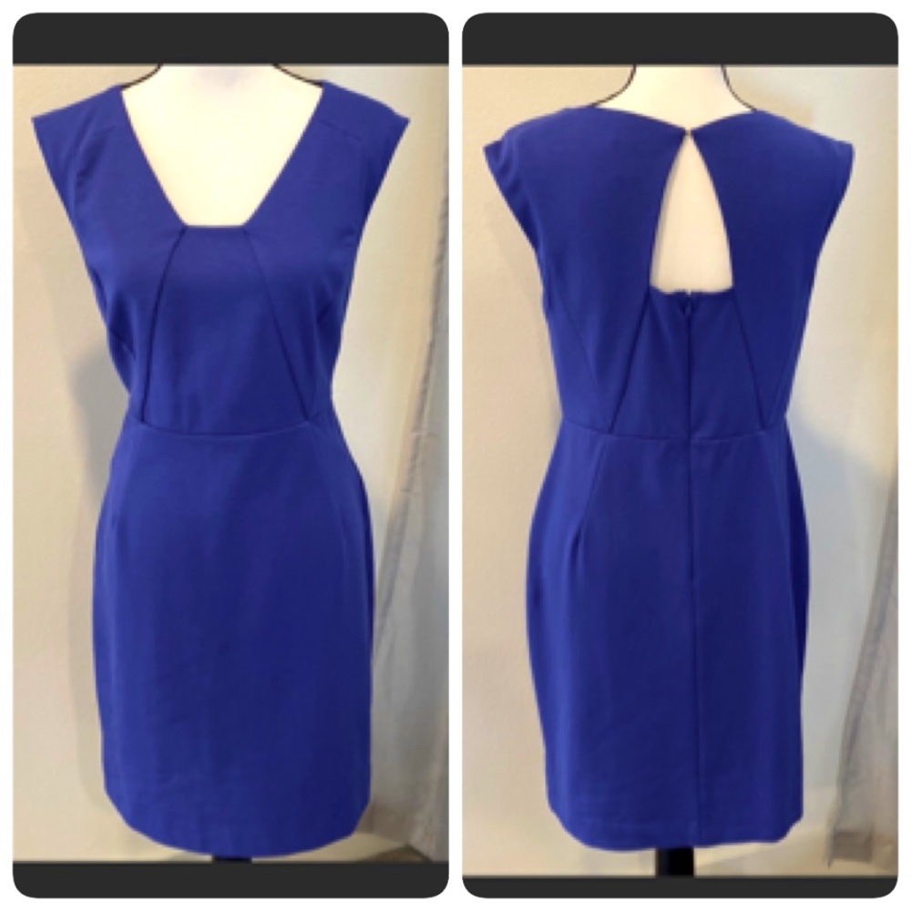 Classic Sleeveless Sheath Dress - Royal Blue